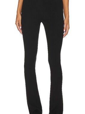 Free People Black Ribbed Boot Cut Pants